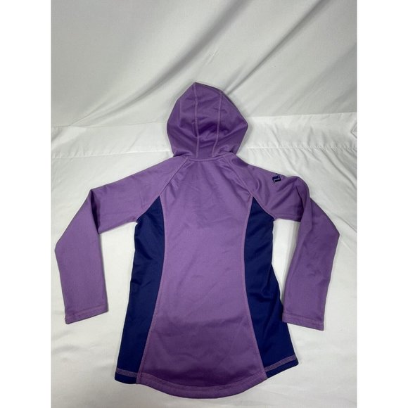 North Face Girls Hoodie 1/2 Zip Jacket XS Purple Color block Front Pocket - Picture 6 of 9